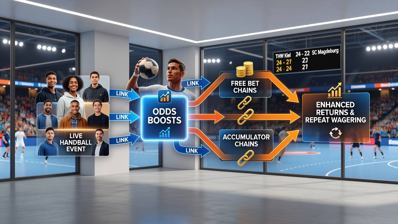 Analyse von Free-Bet-Ketten und Quoten-Boosts während eines Live-Handball-Events mit Fokus auf deutsche Wettstrategien