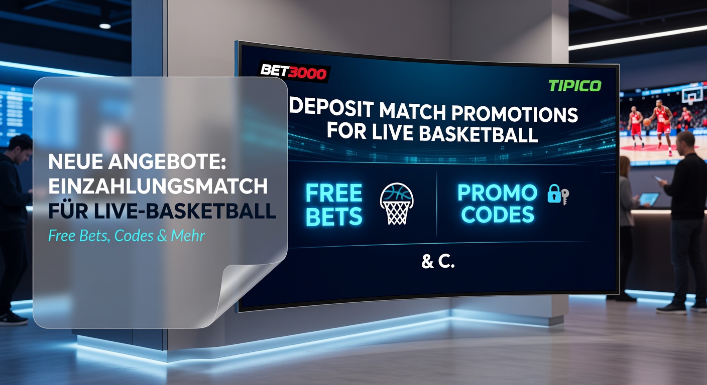 Vergleichstabelle von Deposit-Match-Boni mit Basketball-Stats und Code-Eingabe